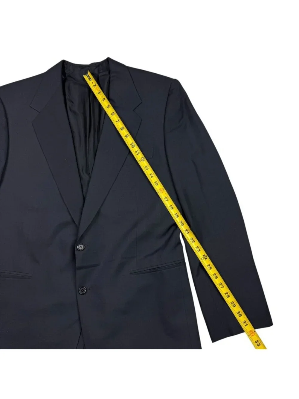 William Fioravanti Mens Wool Bespoke 2-Button Blazer Gray • 44L